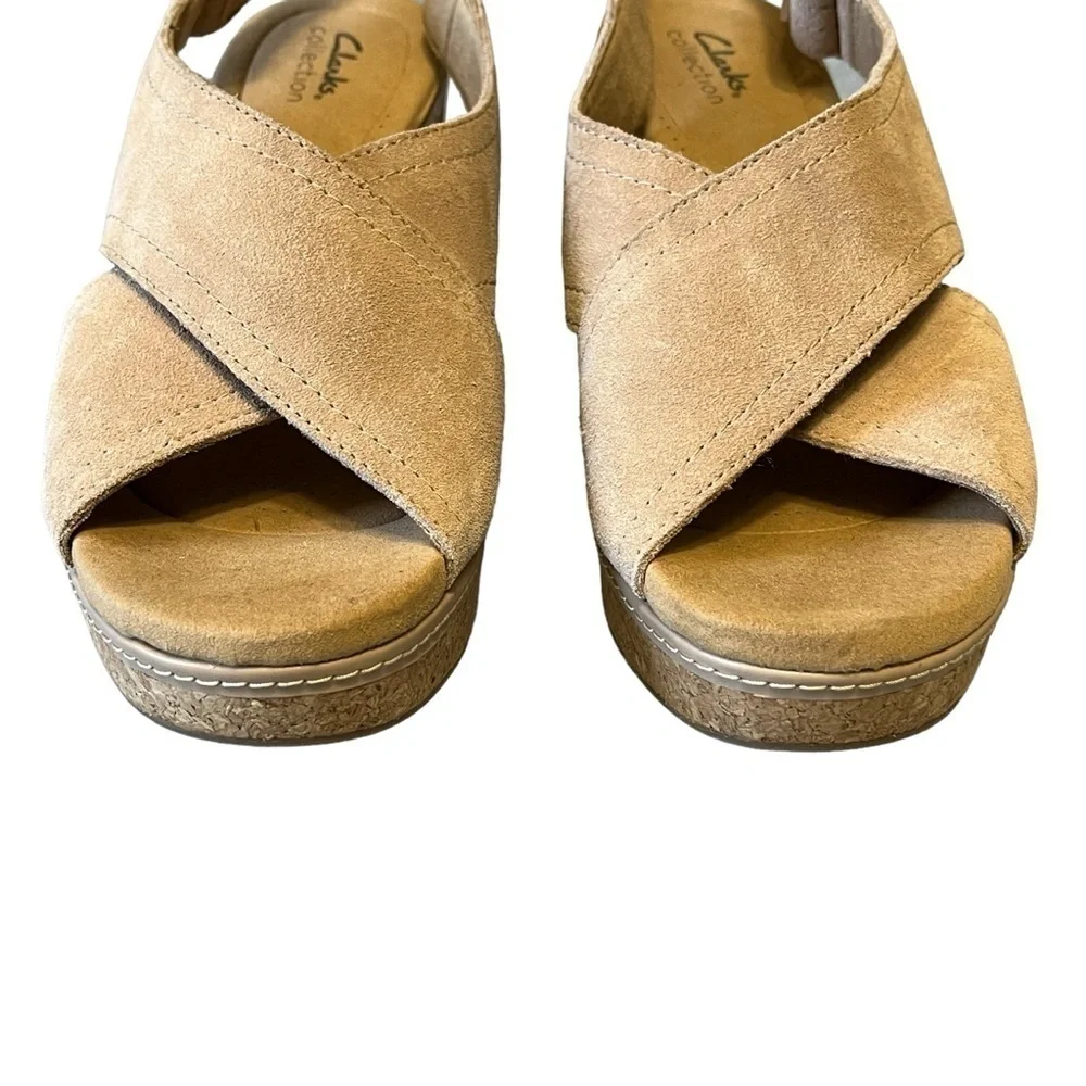Clark’s Giselle Coast Wedge Sandal. Sand Color. Size 11 #1379